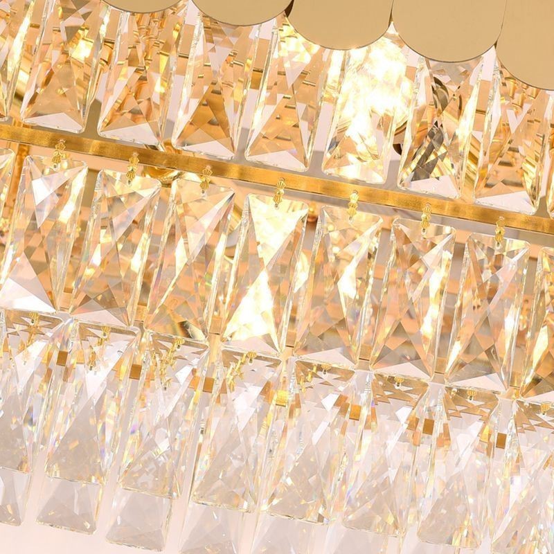 Crystal Pendant Light Luxury Oval Ceiling Light