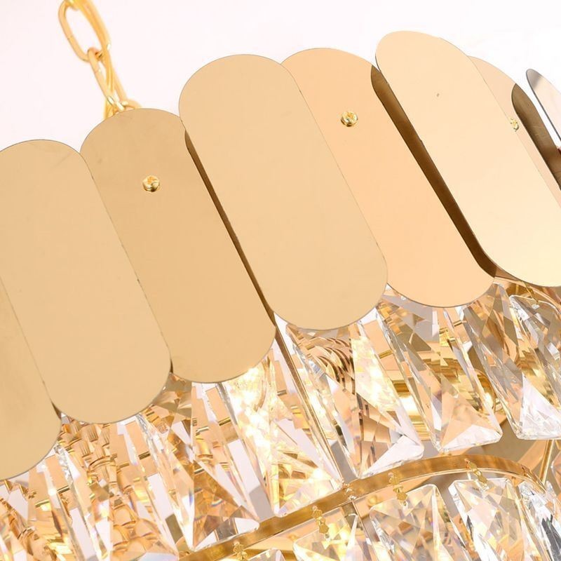 Crystal Pendant Light Luxury Oval Ceiling Light