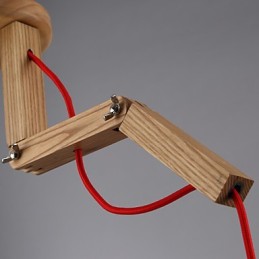 Chandelier Mini Style Modern Contemporary Wood Bamboo