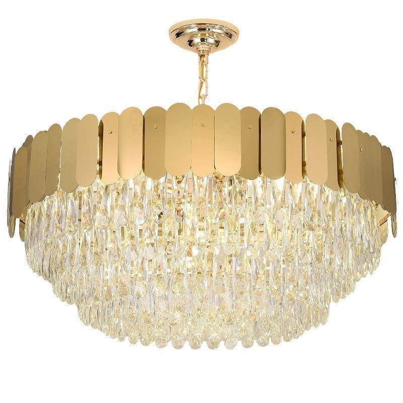 Modern Pendant light Crystal Round Hanging Ceiling Light