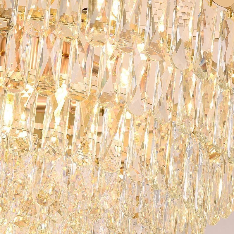 Modern Pendant light Crystal Round Hanging Ceiling Light