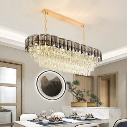 K9 Crystal Pendant Light Luxury Oval Hanging Light