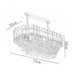Modern Crystal Pendant Light Luxury Oval Ceiling Light