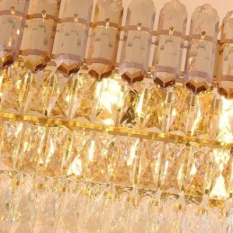 Modern Crystal Pendant Light Luxury Oval Ceiling Light