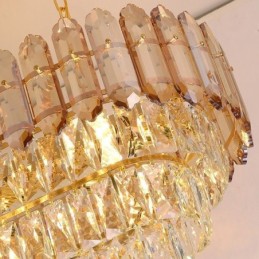 Modern Crystal Pendant Light Luxury Oval Ceiling Light