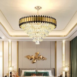 Luxury Crystal Pendant Light Round Ceiling Lighting