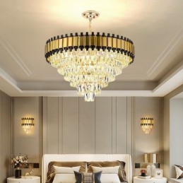 Luxury Crystal Pendant Light Round Ceiling Lighting
