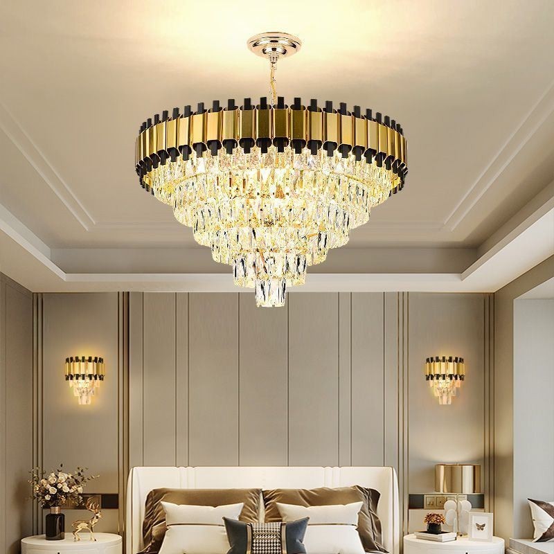 Luxury Crystal Pendant Light Round Ceiling Lighting