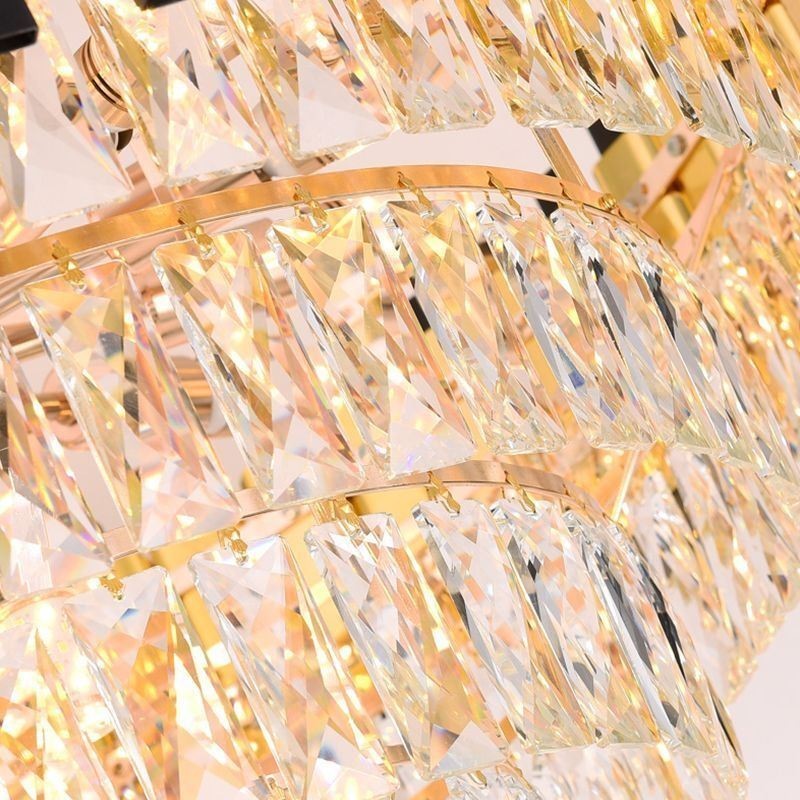 Luxury Crystal Pendant Light Round Ceiling Lighting