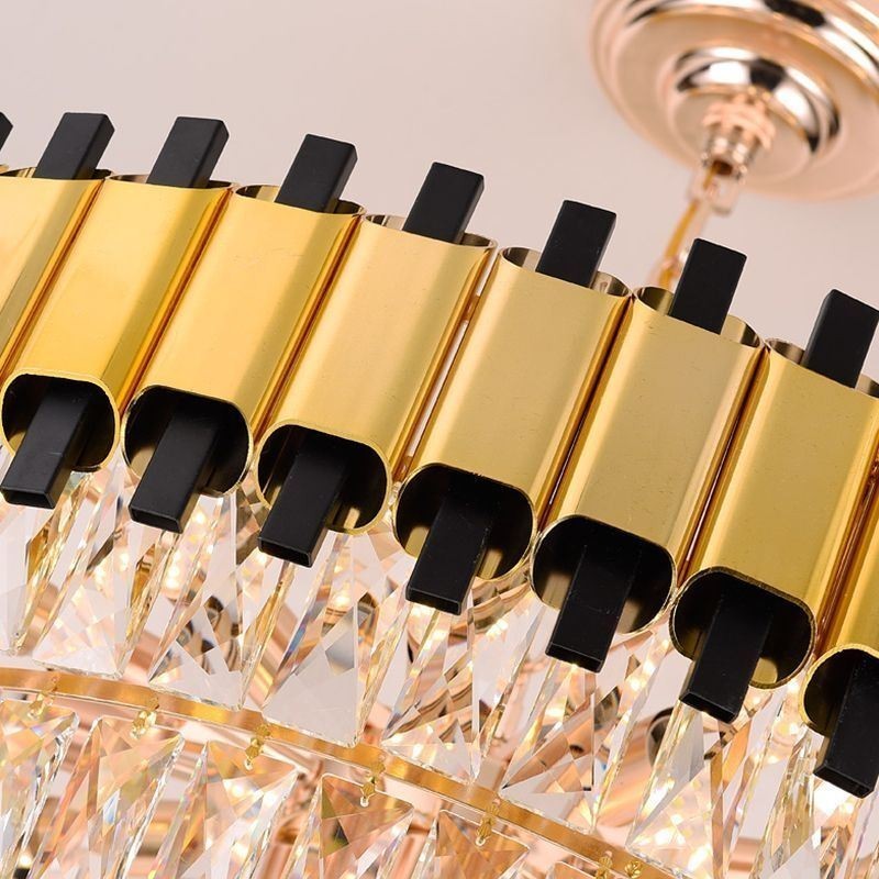 Luxury Crystal Pendant Light Round Ceiling Lighting