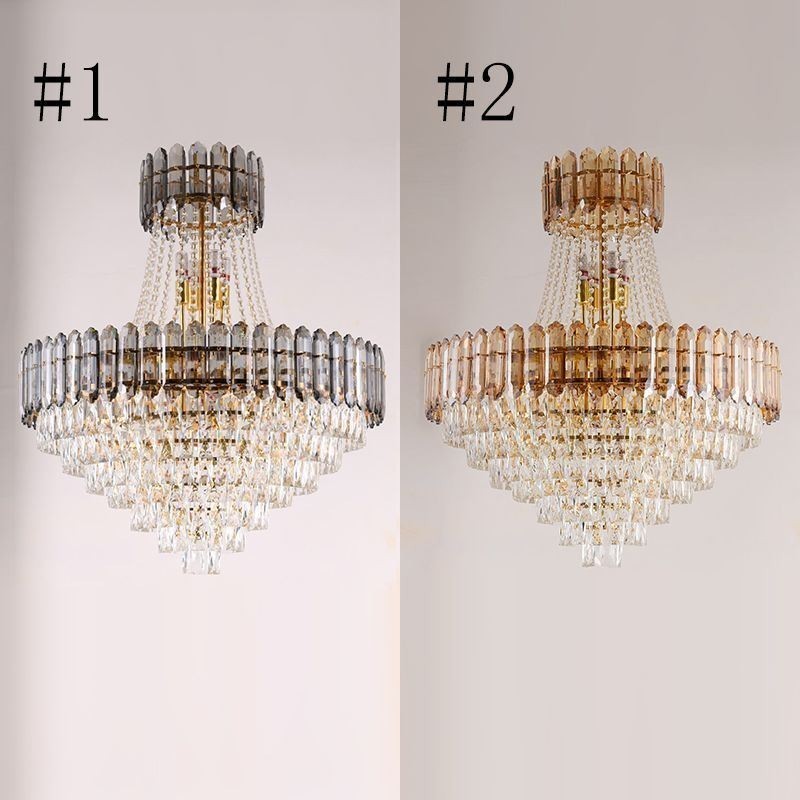 Modern Gold Crystal Pendant Lighting Hanging Light