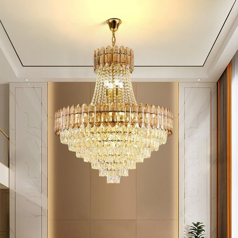 Modern Gold Crystal Pendant Lighting Hanging Light