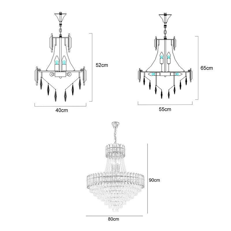 Modern Gold Crystal Pendant Lighting Hanging Light