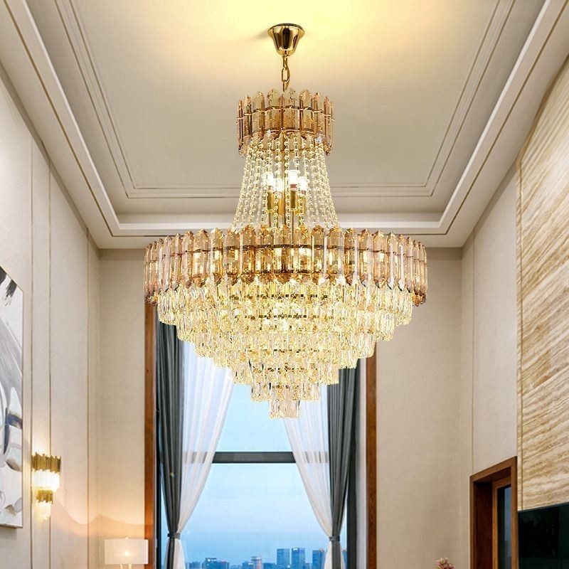 Modern Gold Crystal Pendant Lighting Hanging Light