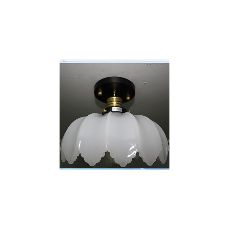 Imitation Jade Glass Retro 1 Head Lotus Ceiling Light