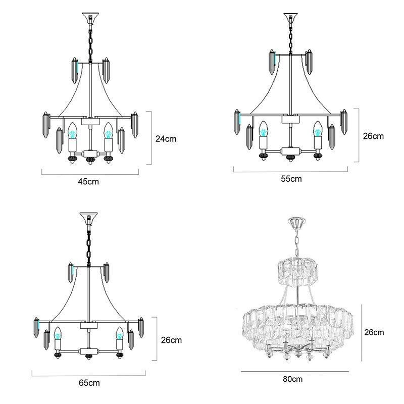 White Crystal Pendant Light Modern Ceiling Lights Hanging Lights