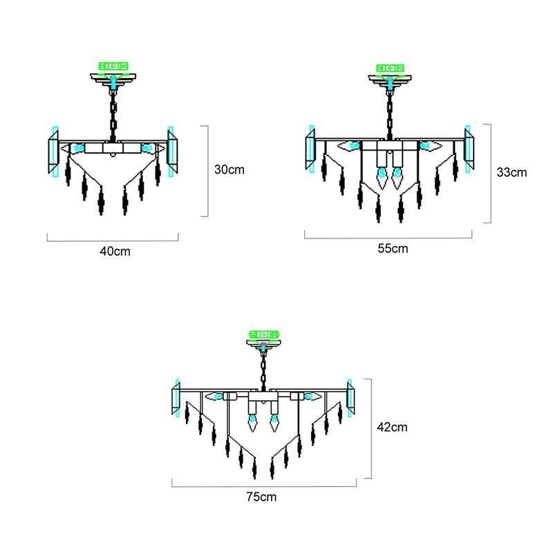 Luxury Crystal Pendant Light Ceiling Light 6 9 12 Lights