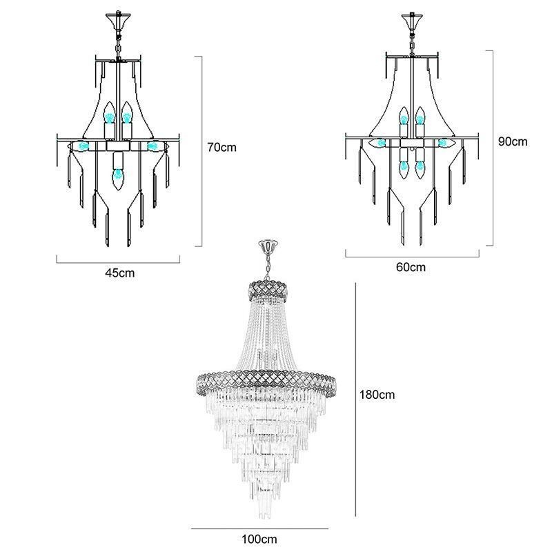 Luxurious Pendant Light Crystal Ceiling Light Fixture