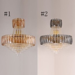 European Crystal Pendant Light Contemporary Ceiling Lamp