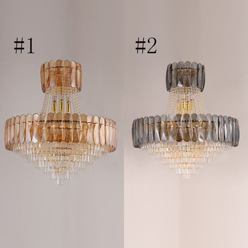 European Crystal Pendant Light Contemporary Ceiling Lamp