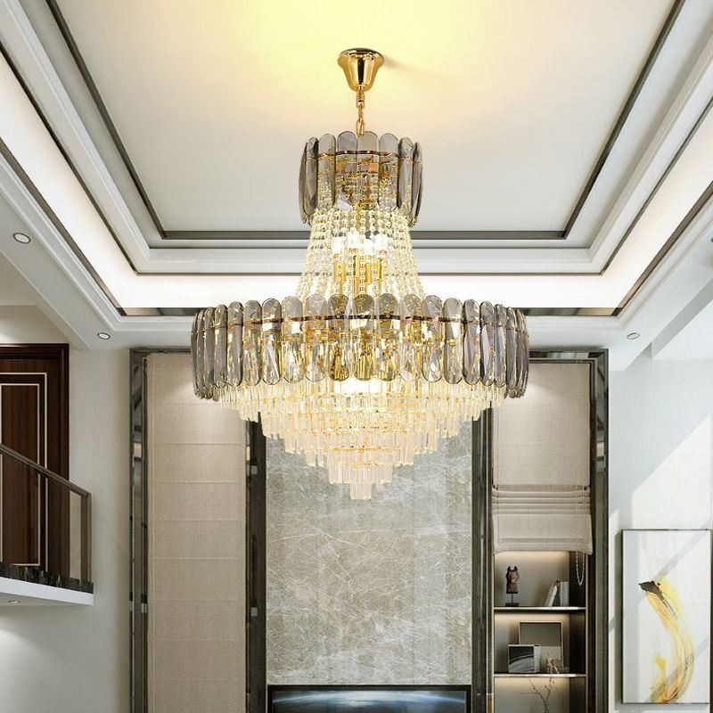 European Crystal Pendant Light Contemporary Ceiling Lamp