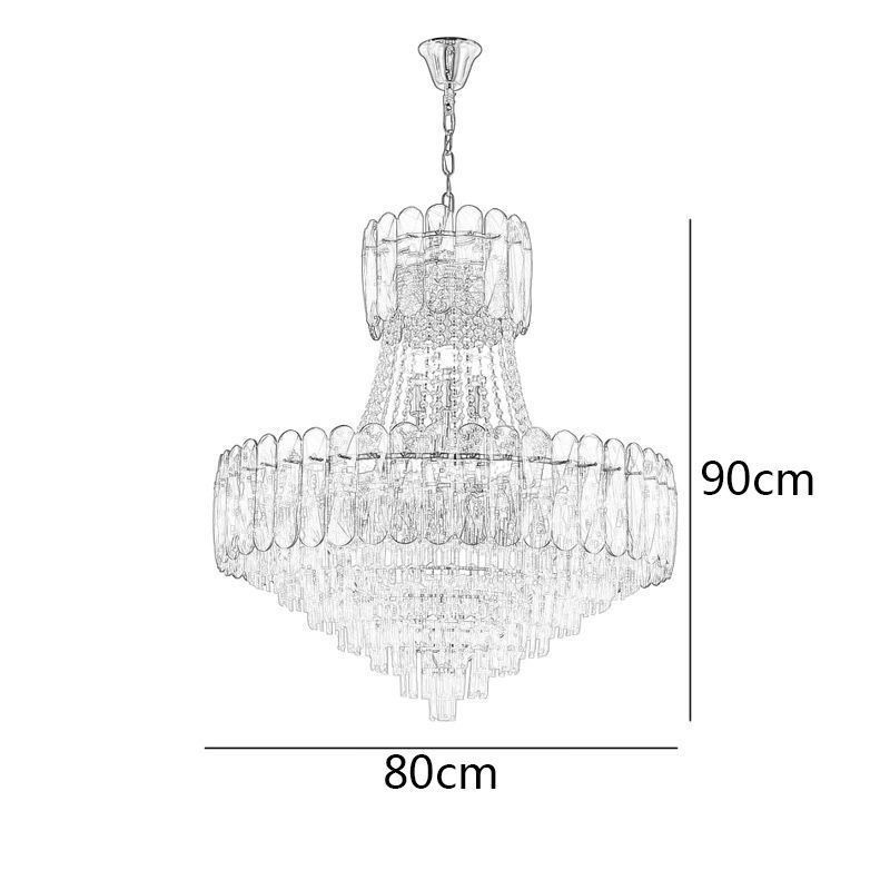 European Crystal Pendant Light Contemporary Ceiling Lamp