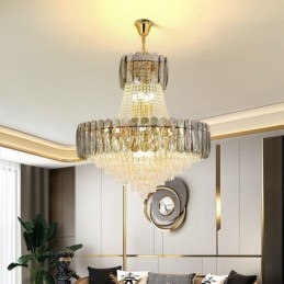 European Crystal Pendant Light Contemporary Ceiling Lamp