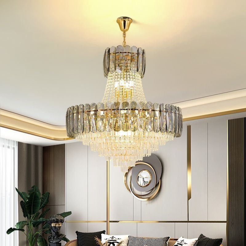 European Crystal Pendant Light Contemporary Ceiling Lamp