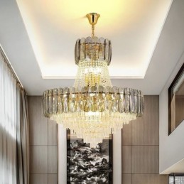 European Crystal Pendant Light Contemporary Ceiling Lamp