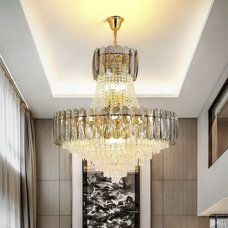 European Crystal Pendant Light Contemporary Ceiling Lamp