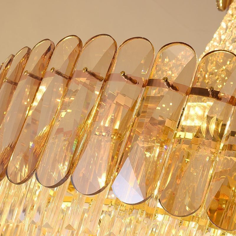 European Crystal Pendant Light Contemporary Ceiling Lamp