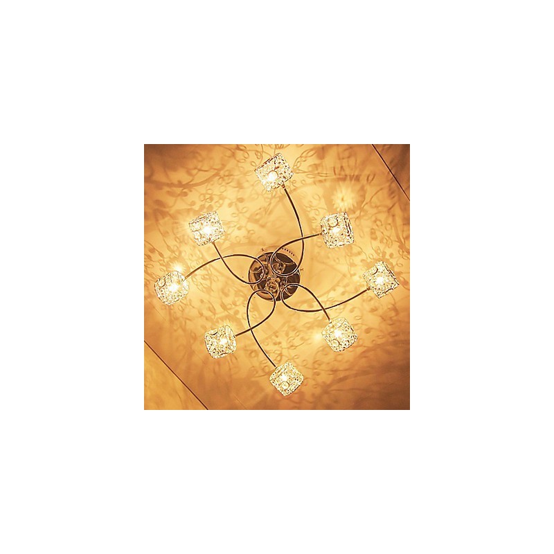 Modern Contemporary Crystal Electroplated Flush Mount