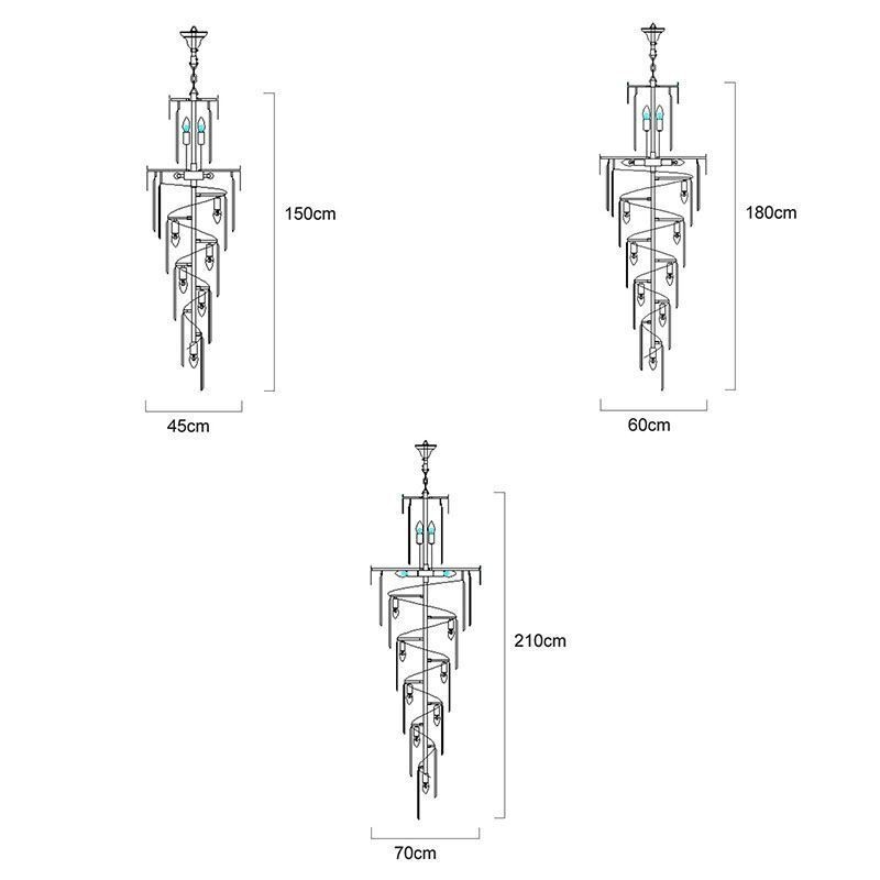 Luxury Pendant Light Large Hanging lamp 12 16 18 Lights