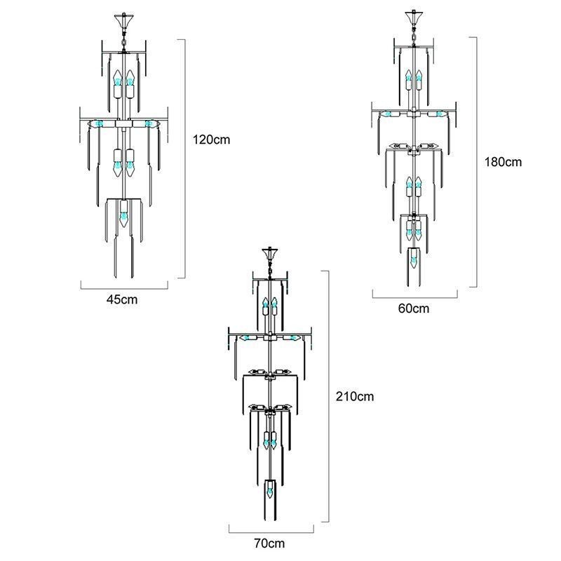European Pendant Light Modern Spectacular K9 Ceiling Light