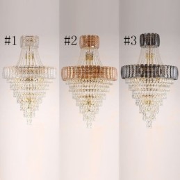 Modern Elegant Crystal Pendant Light Conical Ceiling Light