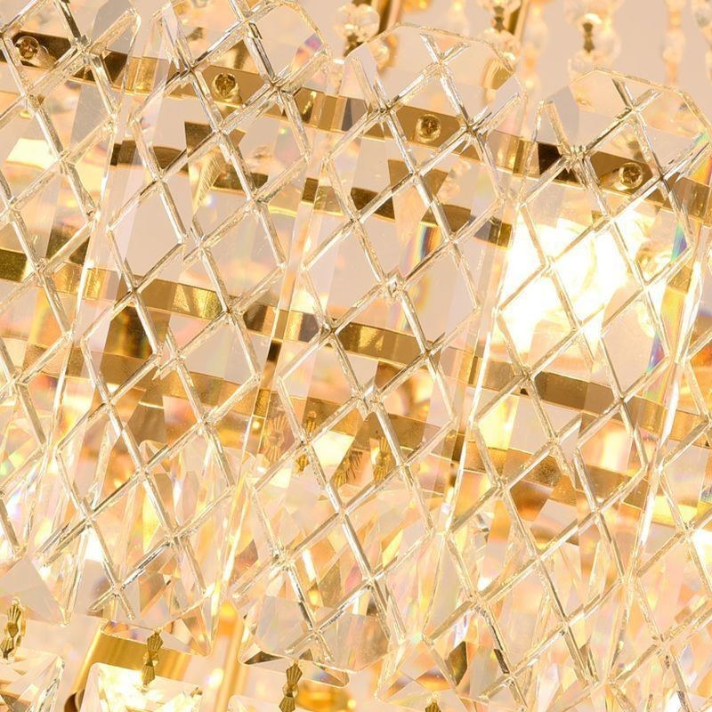 Modern Elegant Crystal Pendant Light Conical Ceiling Light