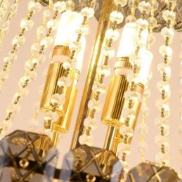 Modern Elegant Crystal Pendant Light Conical Ceiling Light