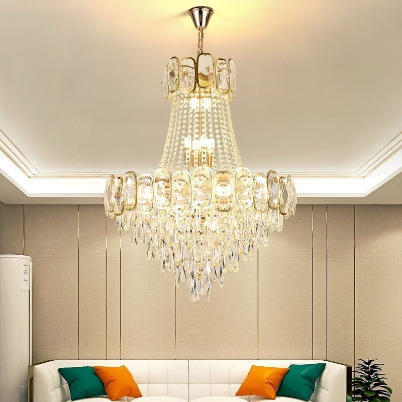 Modern Crystal Pendant Light Round Ceiling Lighting Fixture