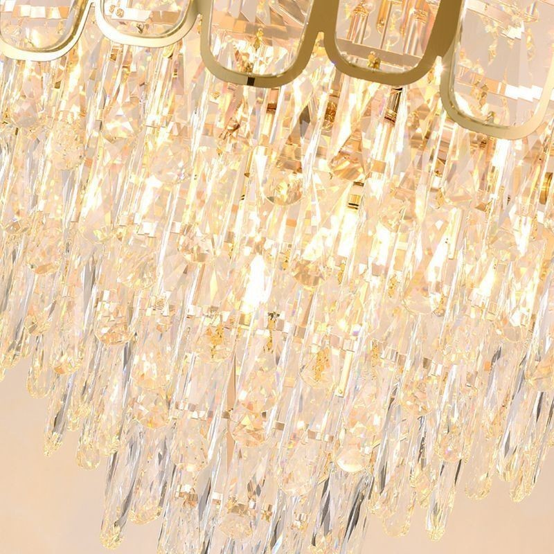 Modern Crystal Pendant Light Round Ceiling Lighting Fixture