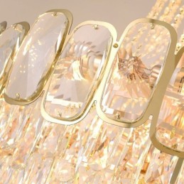 Modern Crystal Pendant Light Round Ceiling Lighting Fixture