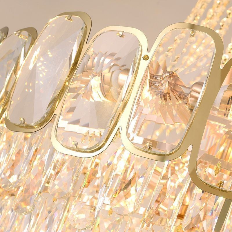 Modern Crystal Pendant Light Round Ceiling Lighting Fixture