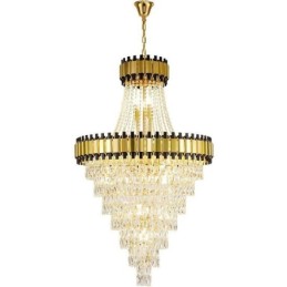 Luxurious Gold Pendant Light Crystal Ceiling Light Fixture
