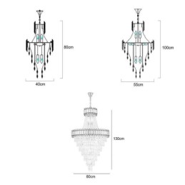 Luxurious Gold Pendant Light Crystal Ceiling Light Fixture