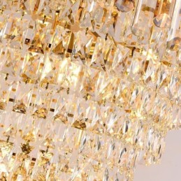 Luxurious Gold Pendant Light Crystal Ceiling Light Fixture