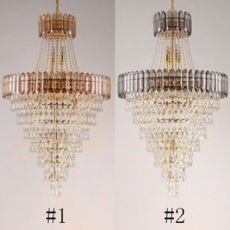 Conical Crystal Pendant Light Elegant Hanging Light