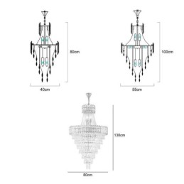 Conical Crystal Pendant Light Elegant Hanging Light