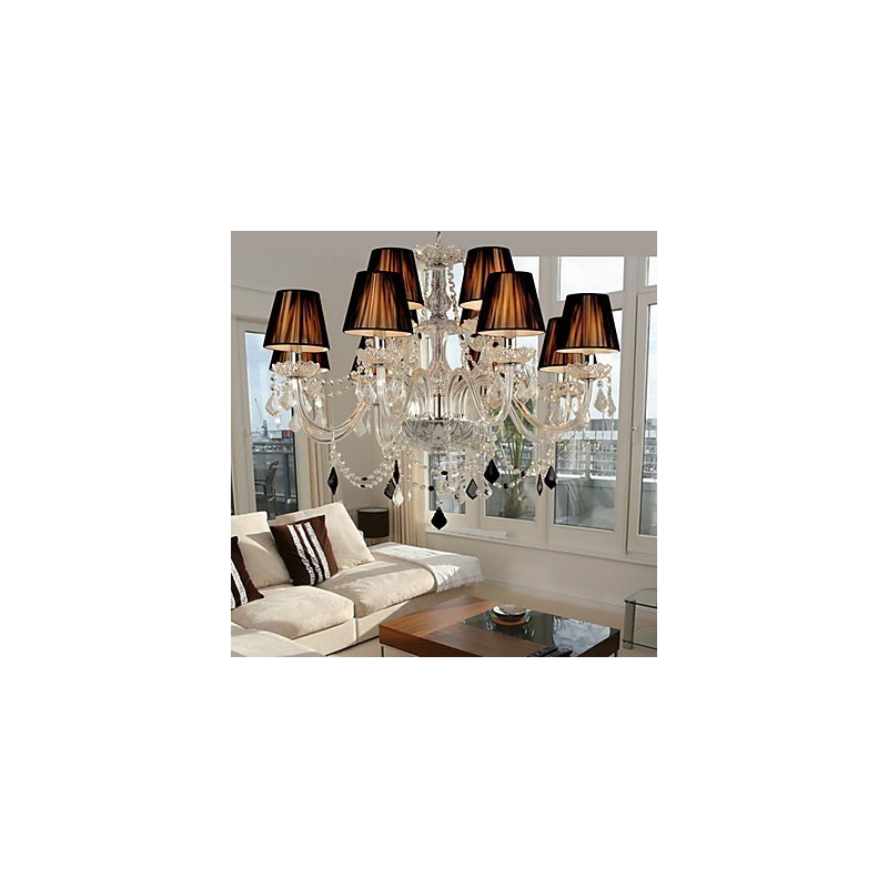 Elegant Crystal Chandelier with 12 Lights