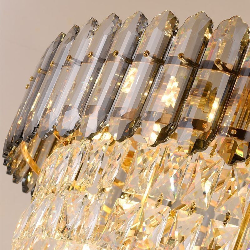 Conical Crystal Pendant Light Elegant Hanging Light