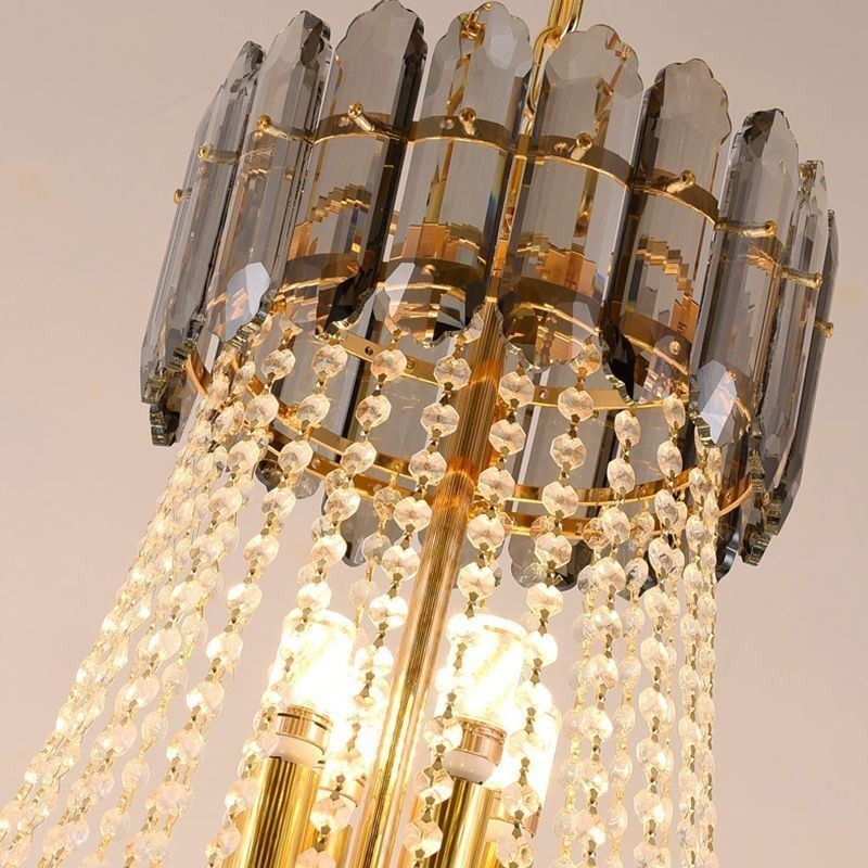 Conical Crystal Pendant Light Elegant Hanging Light