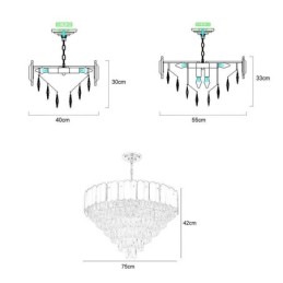 Modern Elegant Crystal Pendant Light Conical Ceiling Lamp